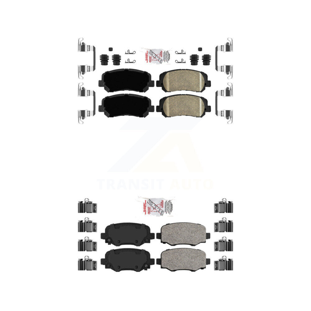 AmeriBRAKES KNF-101023 Disc Brake Pad for 2015-2022 Jeep Cherokee, Chrysler 200 - Front and Rear
