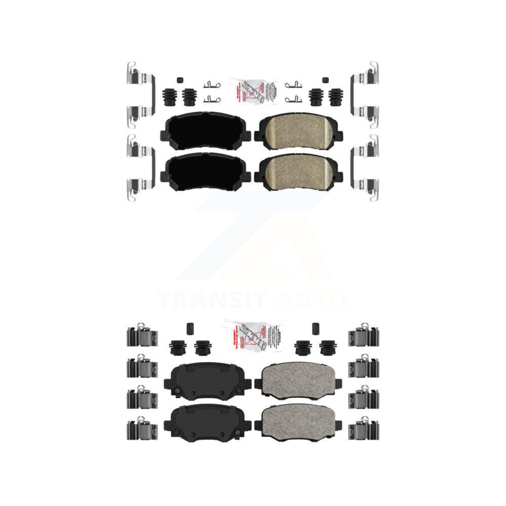 AmeriBRAKES KNF-101024 Disc Brake Pad for 2015-2022 Jeep Cherokee, Chrysler 200 - Front and Rear