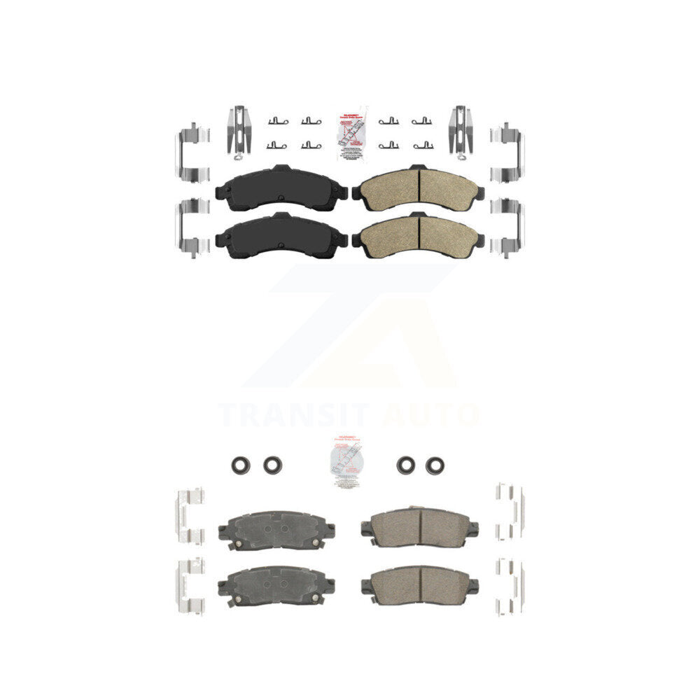 AmeriBRAKES KNF-101028 Disc Brake Pad for 2002-2006 Isuzu Ascender, Saab 9-7x and More - Front and Rear
