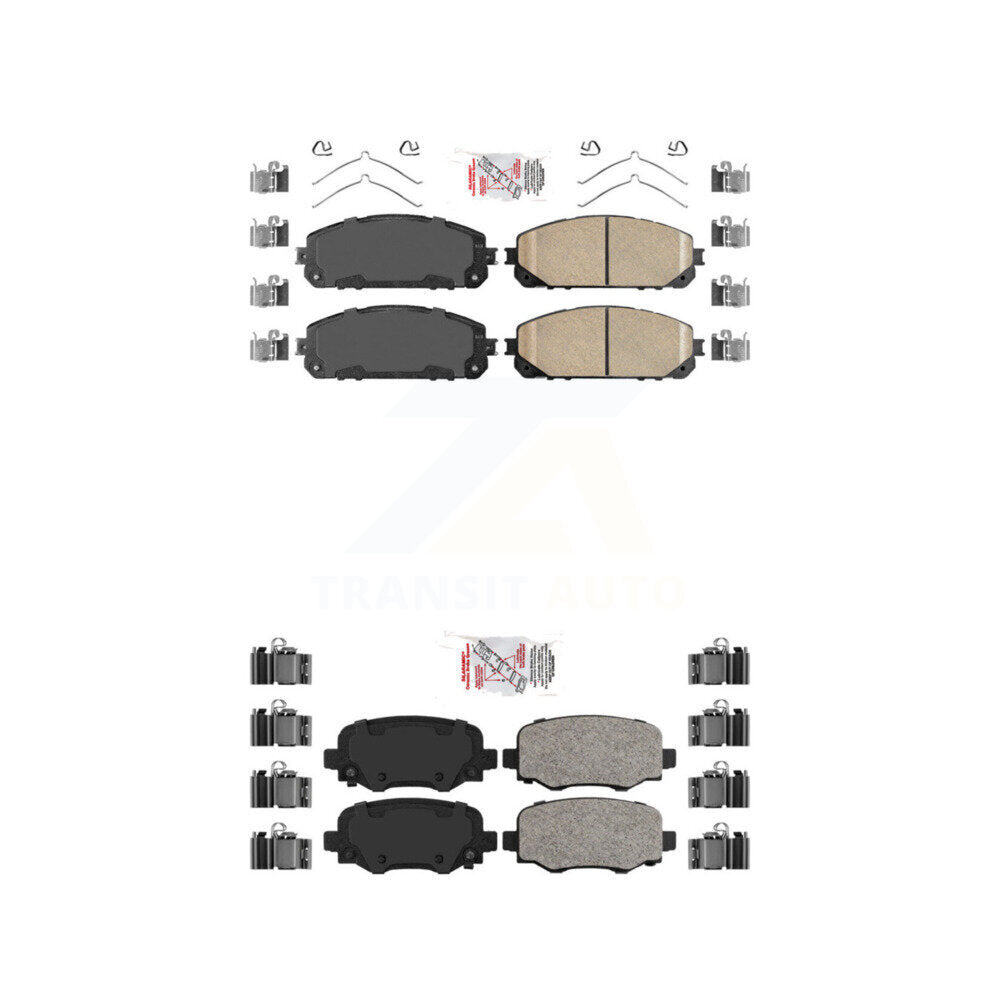 AmeriBRAKES KNF-101035 Disc Brake Pad for 2014-2022 Jeep Cherokee - Front and Rear