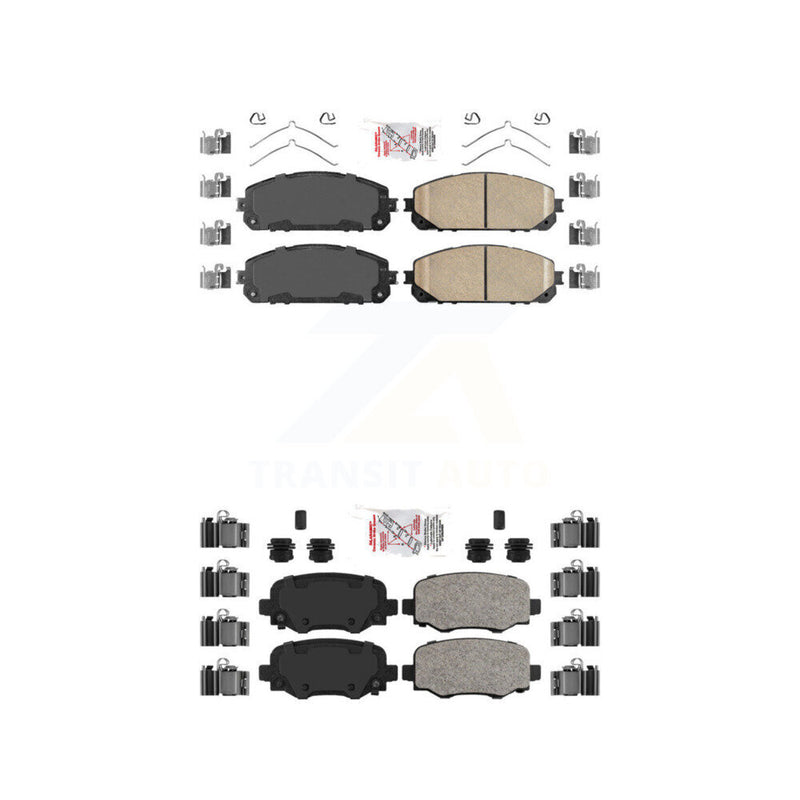 AmeriBRAKES KNF-101036 Disc Brake Pad for 2014-2022 Jeep Cherokee - Front and Rear