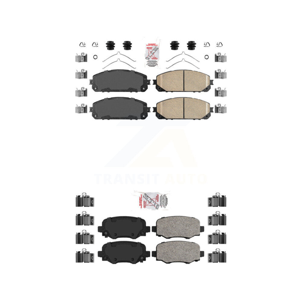 AmeriBRAKES KNF-101037 Disc Brake Pad for 2014-2022 Jeep Cherokee - Front and Rear