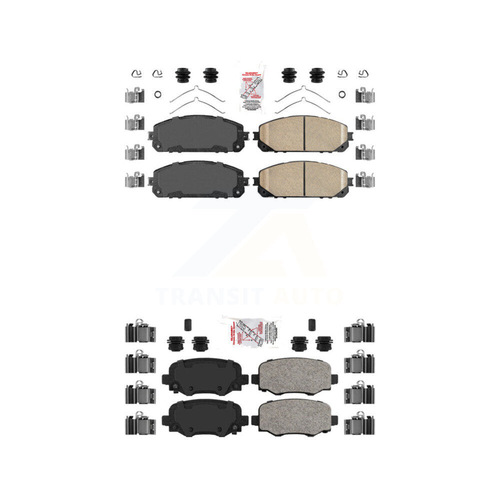 AmeriBRAKES KNF-101038 Disc Brake Pad for 2014-2022 Jeep Cherokee - Front and Rear