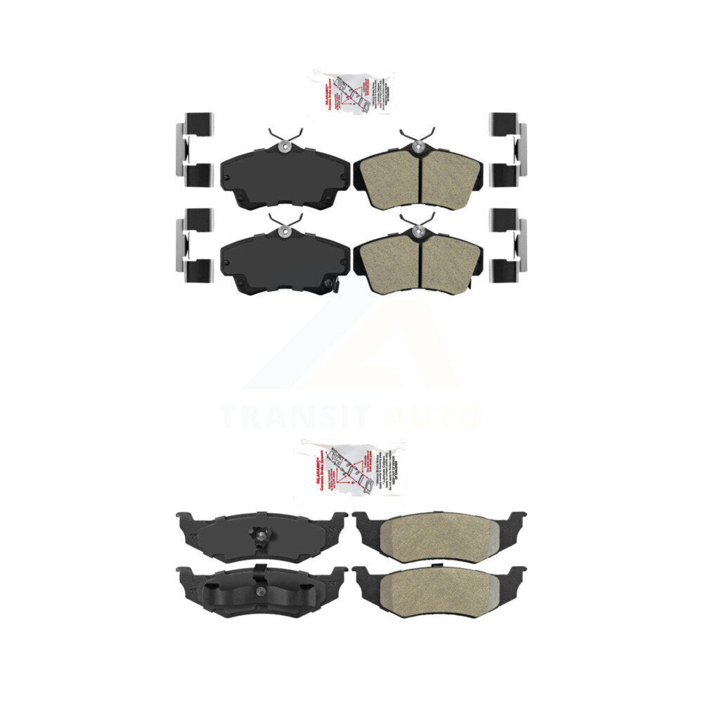 AmeriBRAKES KNF-101048 Disc Brake Pad for 2001-2010 Chrysler PT Cruiser, Dodge Neon - Front and Rear
