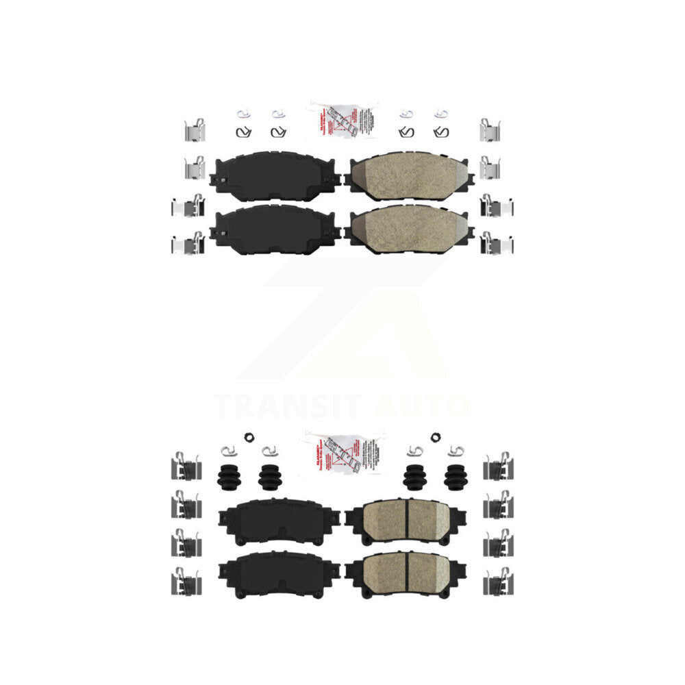 AmeriBRAKES KNF-101058 Disc Brake Pad for 2014-2015 Lexus IS250 - Front and Rear
