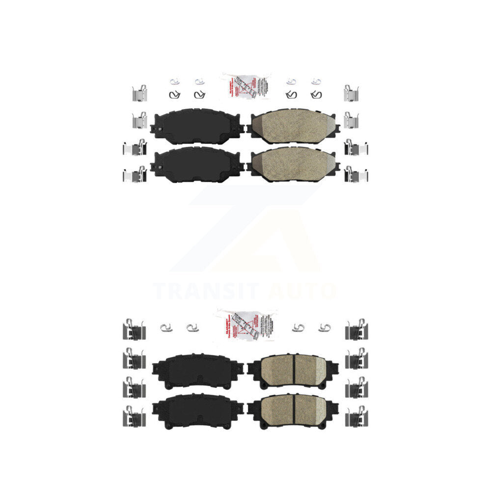 AmeriBRAKES KNF-101059 Disc Brake Pad for 2014-2015 Lexus IS250 - Front and Rear