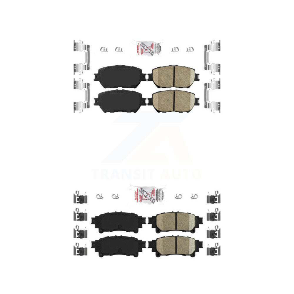 AmeriBRAKES KNF-101060 Disc Brake Pad for 2014 Lexus IS250 - Front and Rear