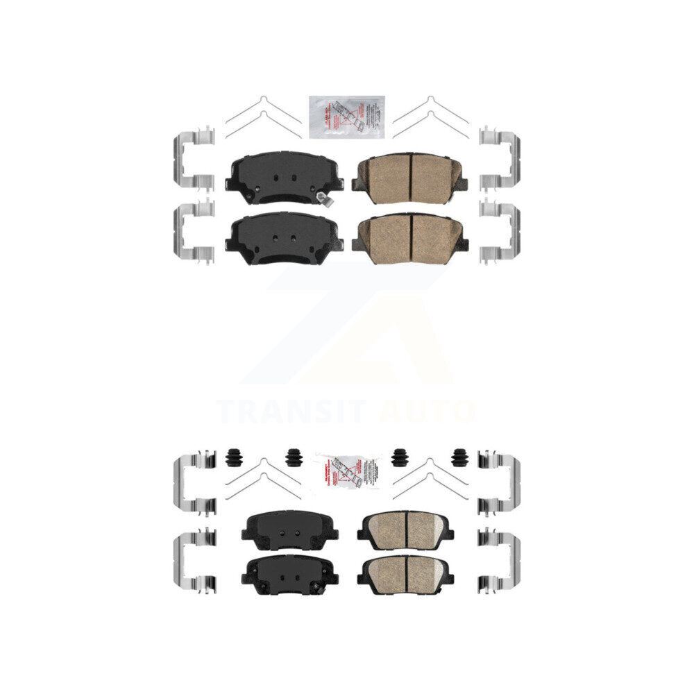 AmeriBRAKES KNF-101069 Disc Brake Pad for 2016-2020 Hyundai Santa Fe Sport, Kia Sorento - Front and Rear