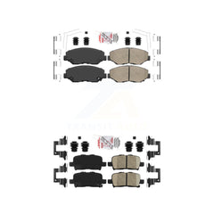 AmeriBRAKES KNF-101086 Disc Brake Pad for 2003-2008 Honda Pilot - Front and Rear