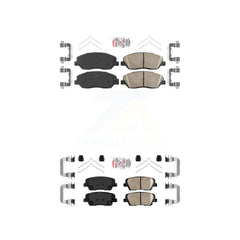AmeriBRAKES KNF-101096 Disc Brake Pad for 2017-2019 Hyundai Santa Fe, Hyundai Santa Fe XL - Front and Rear
