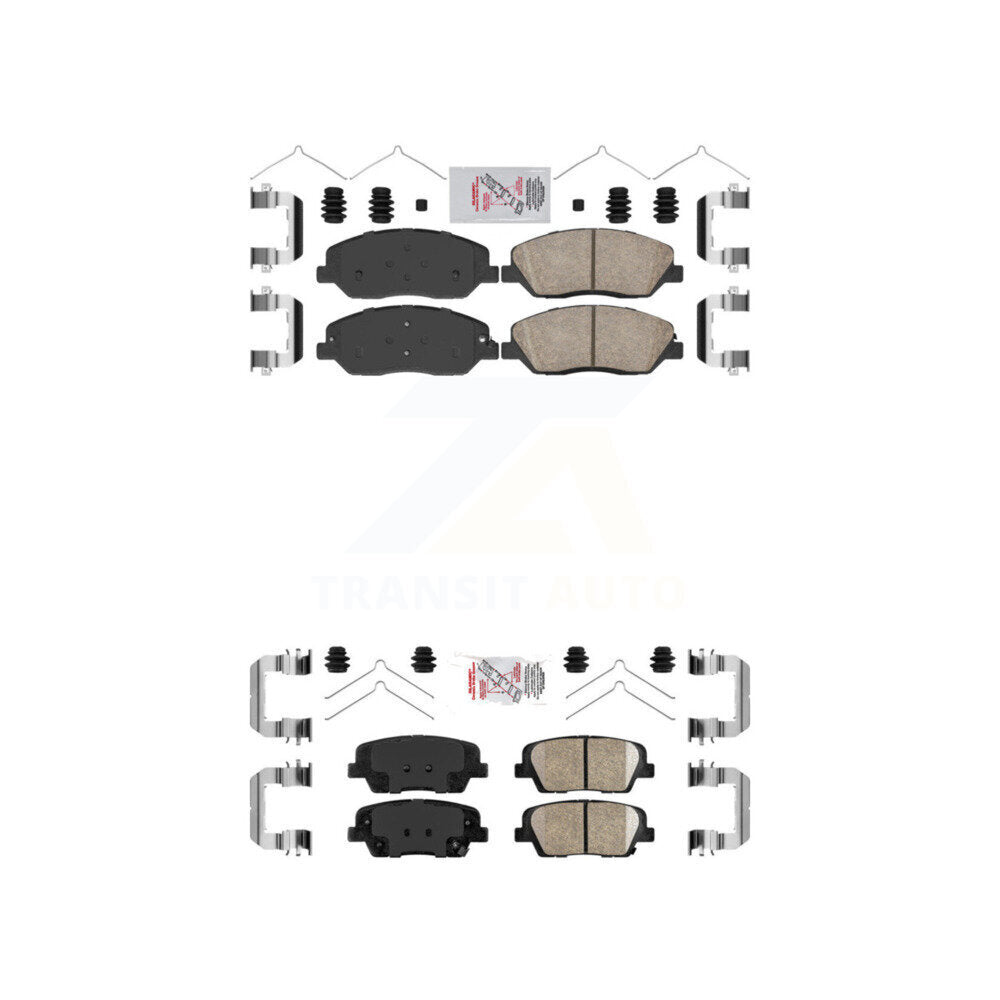 AmeriBRAKES KNF-101097 Disc Brake Pad for 2017-2019 Hyundai Santa Fe, Hyundai Santa Fe XL - Front and Rear