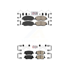 AmeriBRAKES KNF-101097 Disc Brake Pad for 2017-2019 Hyundai Santa Fe, Hyundai Santa Fe XL - Front and Rear