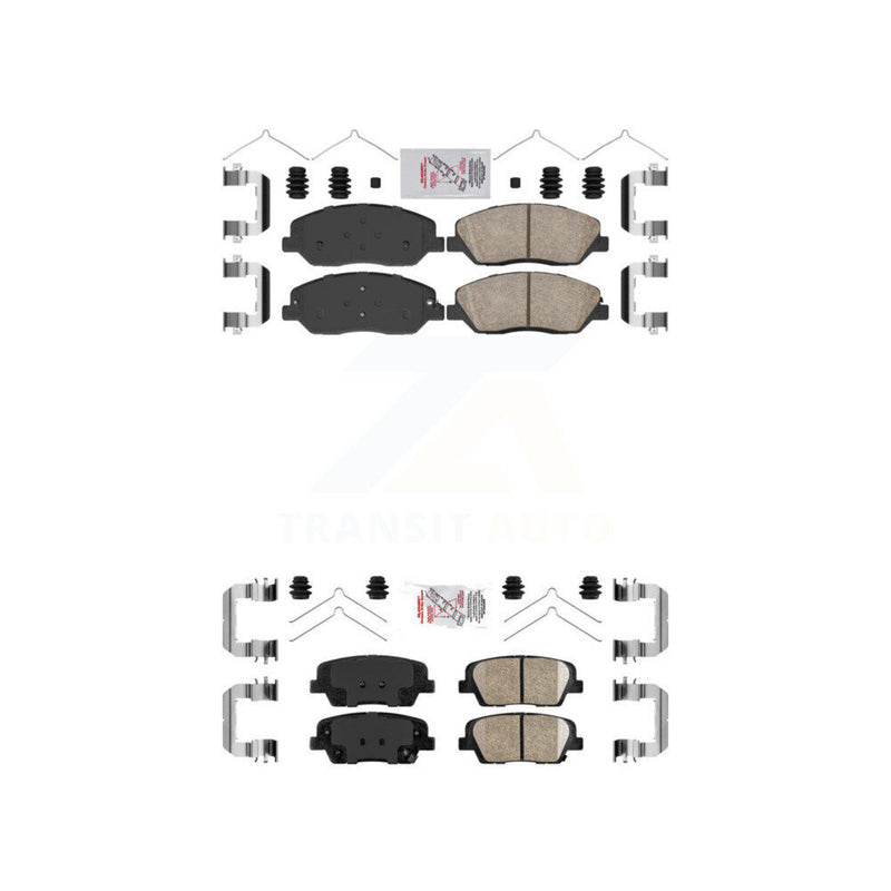 AmeriBRAKES KNF-101097 Disc Brake Pad for 2017-2019 Hyundai Santa Fe, Hyundai Santa Fe XL - Front and Rear