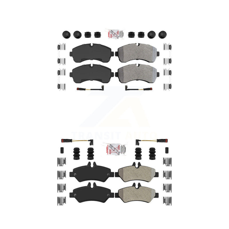 AmeriBRAKES KNF-101099 Disc Brake Pad for 2007-2018 Freightliner Sprinter 3500, Mercedes-Benz Sprinter 3500, Dodge Sprinter 3500 - Front and Rear