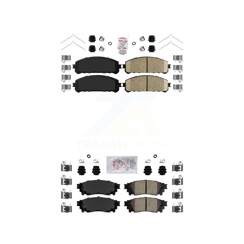 AmeriBRAKES KNF-101114 Disc Brake Pad for 2015-2023 Toyota Camry, Toyota Avalon and More - Front and Rear
