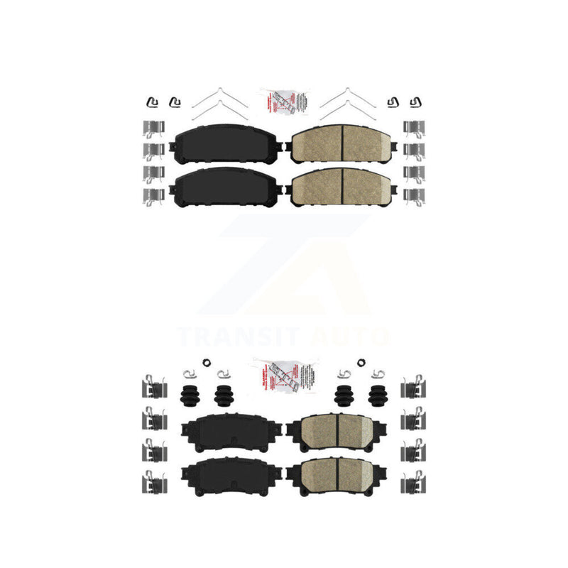 AmeriBRAKES KNF-101115 Disc Brake Pad for 2010-2020 Toyota Highlander, Toyota Sienna and More - Front and Rear