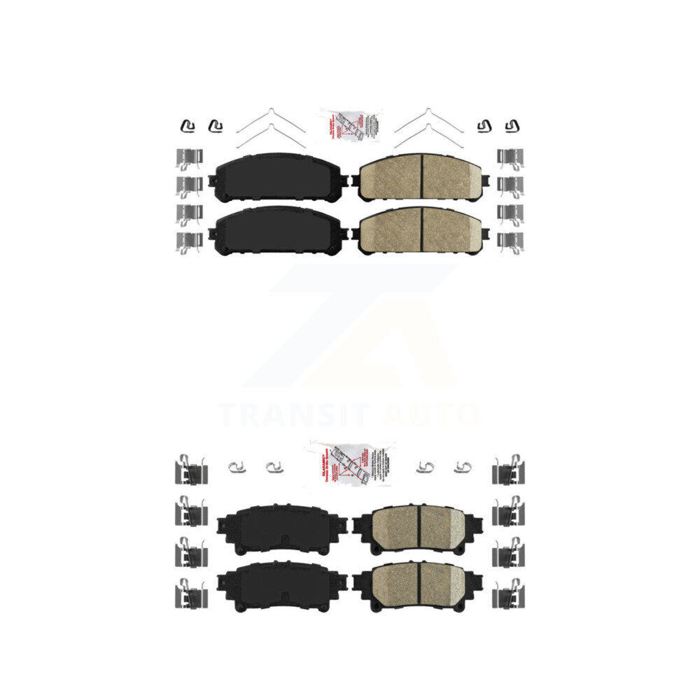 AmeriBRAKES KNF-101116 Disc Brake Pad for 2010-2020 Toyota Highlander, Toyota Sienna and More - Front and Rear