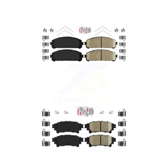 AmeriBRAKES KNF-101116 Disc Brake Pad for 2010-2020 Toyota Highlander, Toyota Sienna and More - Front and Rear