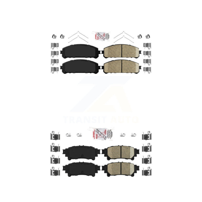AmeriBRAKES KNF-101116 Disc Brake Pad for 2010-2020 Toyota Highlander, Toyota Sienna and More - Front and Rear