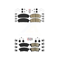 AmeriBRAKES KNF-101117 Disc Brake Pad for 2010-2020 Toyota Highlander, Toyota Sienna and More - Front and Rear