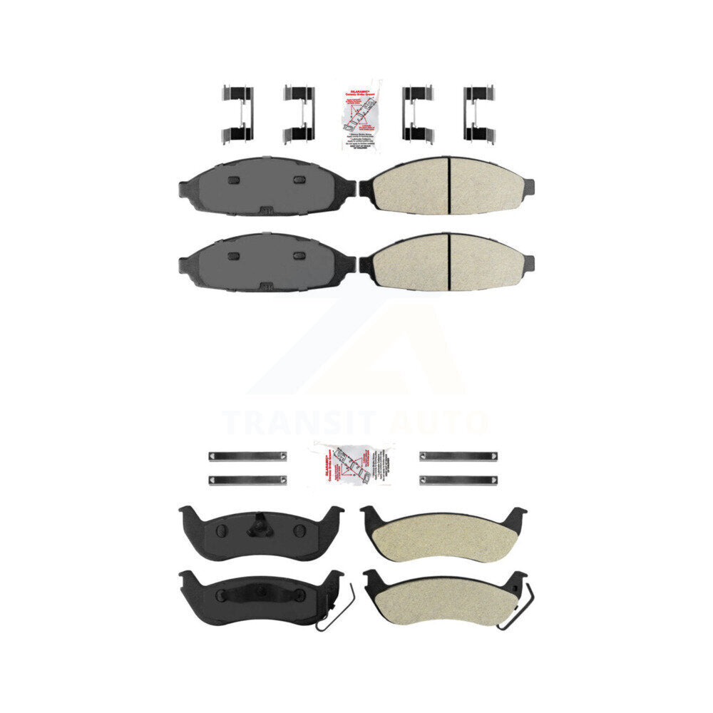 AmeriBRAKES KNF-101133 Disc Brake Pad for 2003-2011 Ford Crown Victoria, Lincoln Town Car and More - Front and Rear