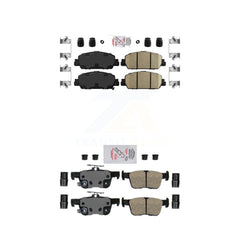 AmeriBRAKES KNF-101143 Disc Brake Pad for 2018-2025 Honda Accord - Front and Rear