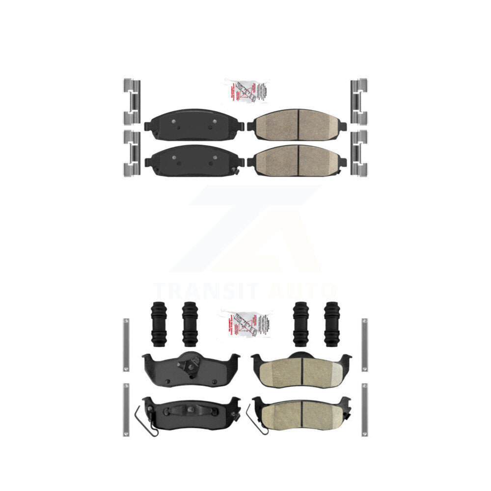 AmeriBRAKES KNF-101153 Disc Brake Pad for 2005-2010 Jeep Grand Cherokee, Jeep Commander - Front and Rear