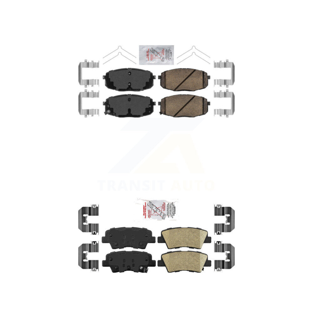 AmeriBRAKES KNF-101154 Disc Brake Pad for 2017-2024 Kia Forte, Hyundai Kona and More - Front and Rear