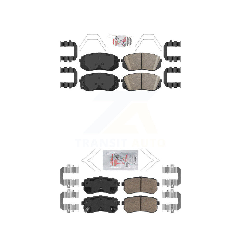 AmeriBRAKES KNF-101155 Disc Brake Pad for 2018-2024 Hyundai Kona, Kia Seltos - Front and Rear