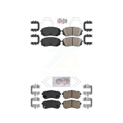 AmeriBRAKES KNF-101155 Disc Brake Pad for 2018-2024 Hyundai Kona, Kia Seltos - Front and Rear