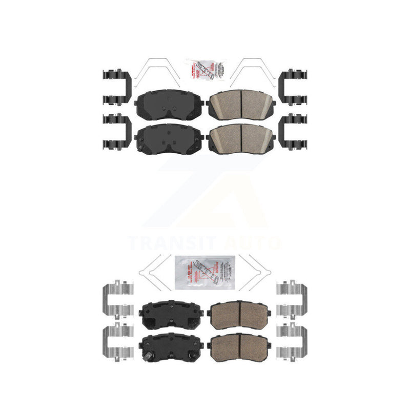 AmeriBRAKES KNF-101155 Disc Brake Pad for 2018-2024 Hyundai Kona, Kia Seltos - Front and Rear