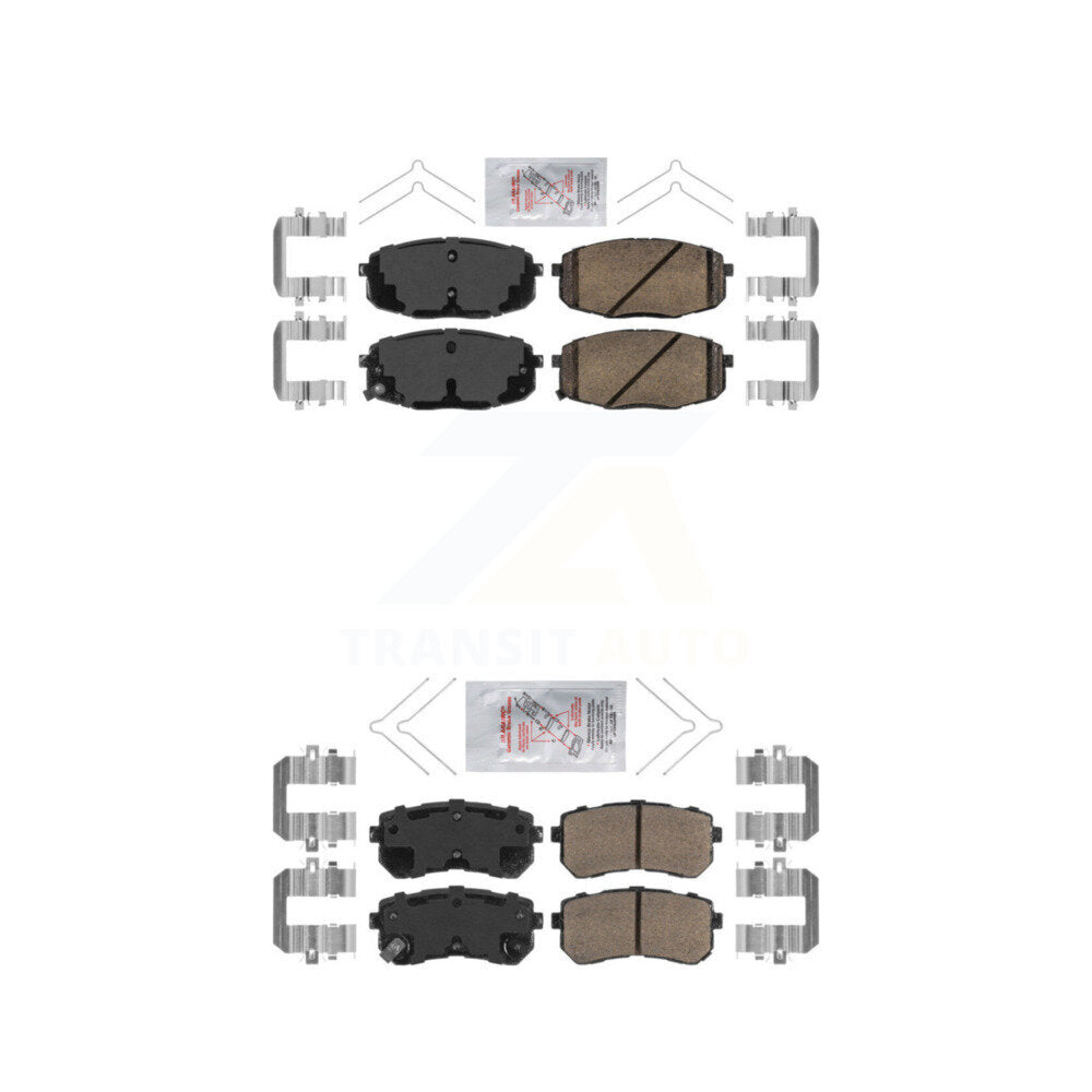 AmeriBRAKES KNF-101156 Disc Brake Pad for 2018-2024 Hyundai Kona, Kia Seltos - Front and Rear