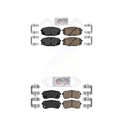 AmeriBRAKES KNF-101156 Disc Brake Pad for 2018-2024 Hyundai Kona, Kia Seltos - Front and Rear