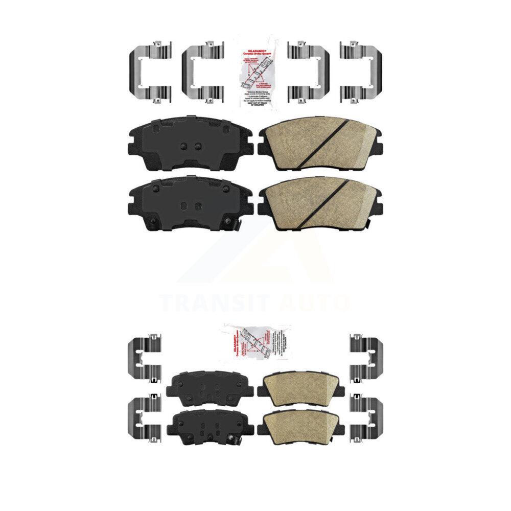 AmeriBRAKES KNF-101160 Disc Brake Pad for 2017-2020 Hyundai Elantra - Front and Rear