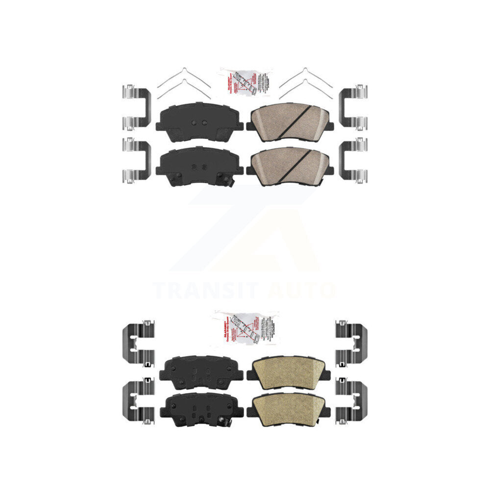 AmeriBRAKES KNF-101161 Disc Brake Pad for 2017-2022 Hyundai Elantra, Hyundai Ioniq, Kia Niro - Front and Rear