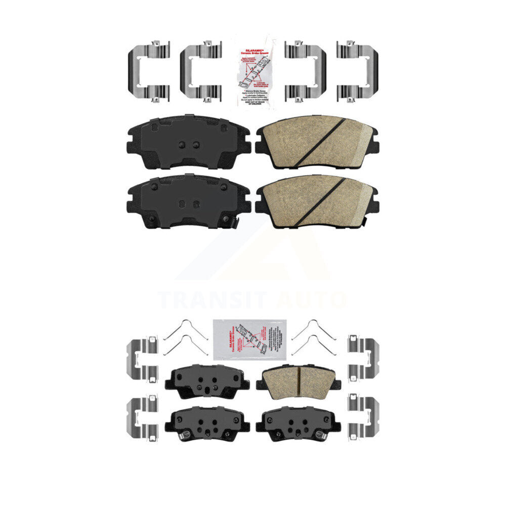 AmeriBRAKES KNF-101163 Disc Brake Pad for 2017-2022 Hyundai Tucson, Kia Sportage - Front and Rear