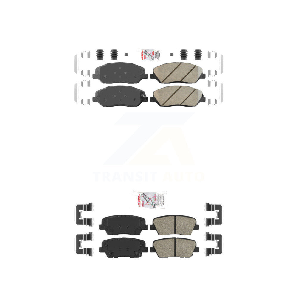 AmeriBRAKES KNF-101193 Disc Brake Pad for 2006-2014 Kia Sedona, Hyundai Genesis and More - Front and Rear