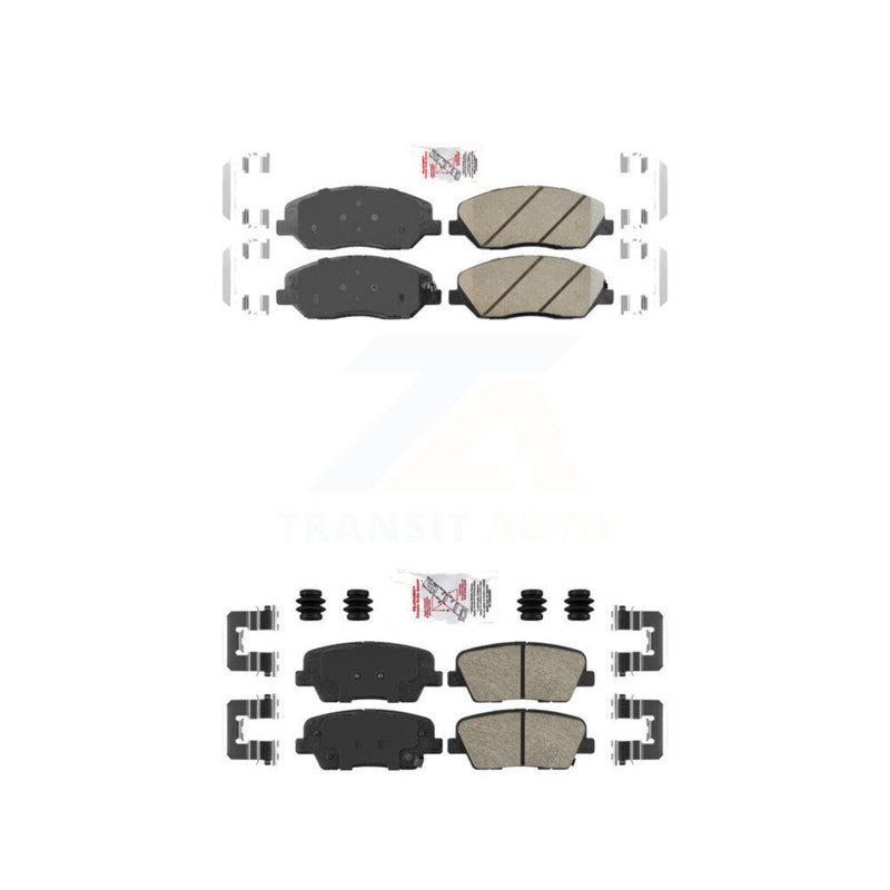 AmeriBRAKES KNF-101194 Disc Brake Pad for 2006-2014 Kia Sedona, Hyundai Genesis and More - Front and Rear