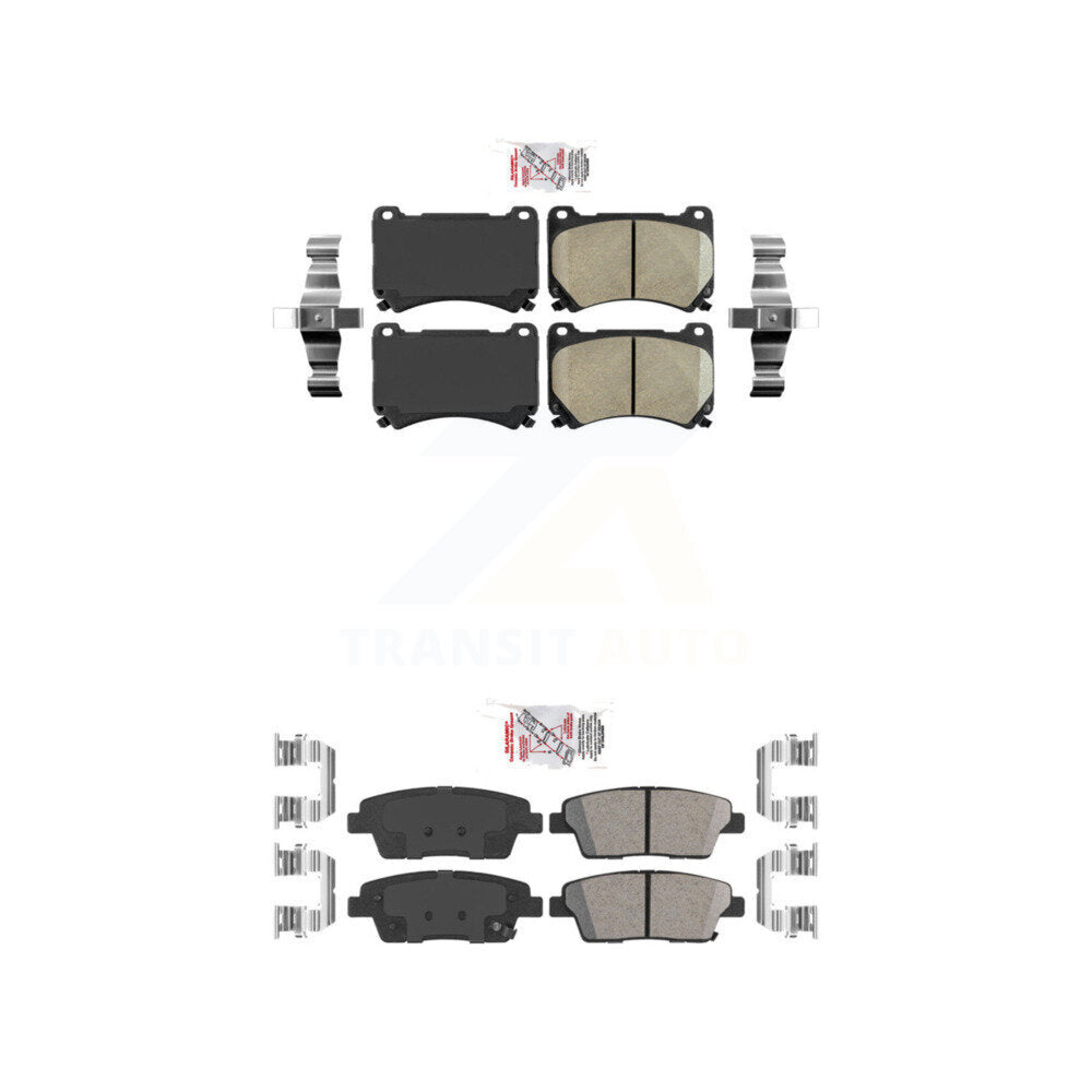 AmeriBRAKES KNF-101196 Disc Brake Pad for 2010-2014 Hyundai Genesis - Front and Rear