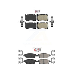 AmeriBRAKES KNF-101196 Disc Brake Pad for 2010-2014 Hyundai Genesis - Front and Rear