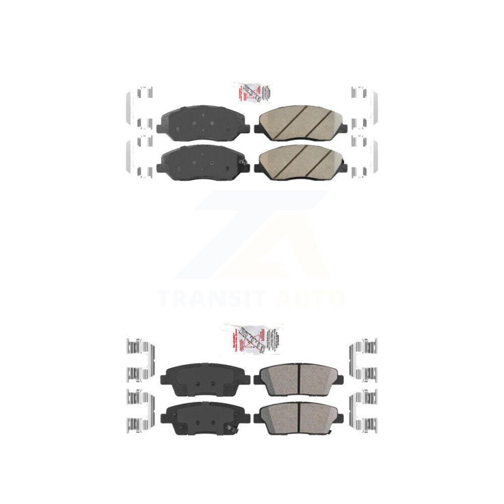 AmeriBRAKES KNF-101198 Disc Brake Pad for 2010-2012 Hyundai Genesis - Front and Rear