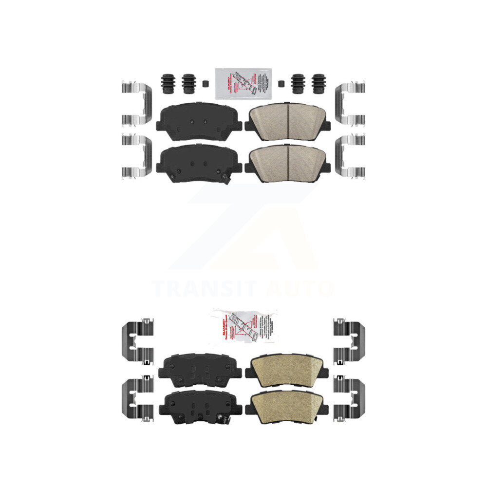 AmeriBRAKES KNF-101218 Disc Brake Pad for 2014-2017 Kia Rondo - Front and Rear