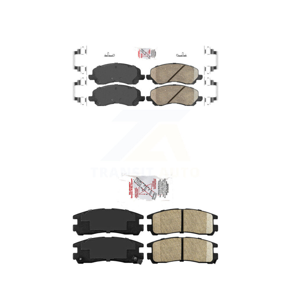 AmeriBRAKES KNF-101219 Disc Brake Pad for 2001-2012 Mitsubishi Galant, Mitsubishi Eclipse and More - Front and Rear