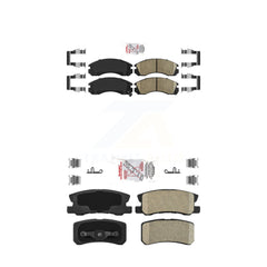 AmeriBRAKES KNF-101222 Disc Brake Pad for 2000-2015 Mitsubishi Lancer, Mitsubishi Montero - Front and Rear