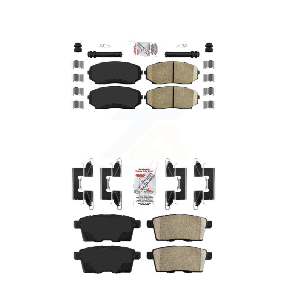 AmeriBRAKES KNF-101234 Disc Brake Pad for 2007-2015 Ford Edge, Lincoln MKX and More - Front and Rear