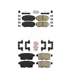 AmeriBRAKES KNF-101234 Disc Brake Pad for 2007-2015 Ford Edge, Lincoln MKX and More - Front and Rear