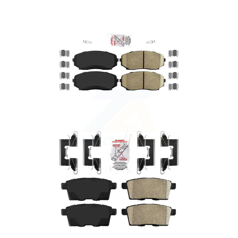 AmeriBRAKES KNF-101236 Disc Brake Pad for 2007-2015 Ford Edge, Lincoln MKX and More - Front and Rear