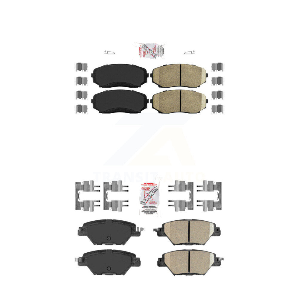 AmeriBRAKES KNF-101242 Disc Brake Pad for 2016-2023 Mazda CX-9 - Front and Rear