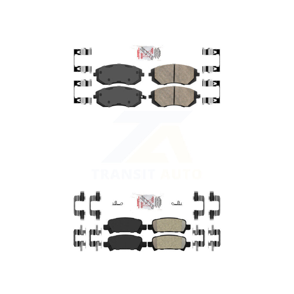 AmeriBRAKES KNF-101243 Disc Brake Pad for 2002-2006 Subaru Baja, Subaru Forester and More - Front and Rear