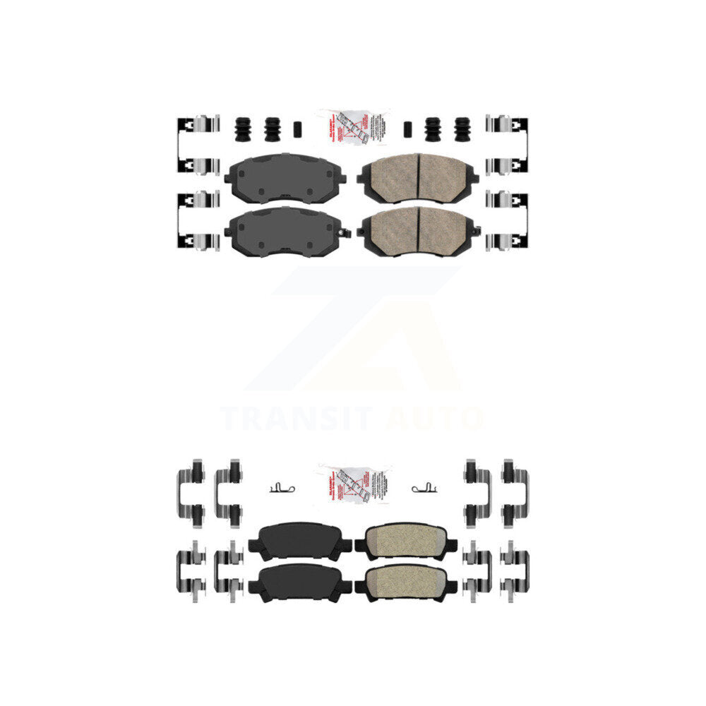 AmeriBRAKES KNF-101244 Disc Brake Pad for 2002-2006 Subaru Baja, Subaru Forester and More - Front and Rear